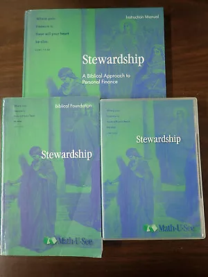 Math U See Stewardship- Text Instruction Manual DVD • $45