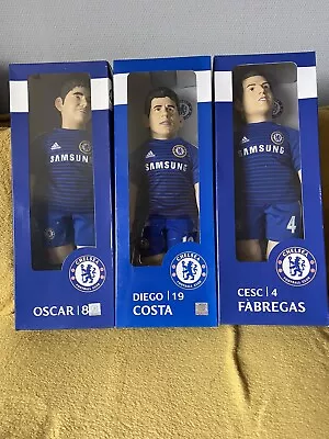 3x Chelsea Football Dolls Figures By Bubuzz Diego Costa Oscar Cesc Fabregas New • £99.99