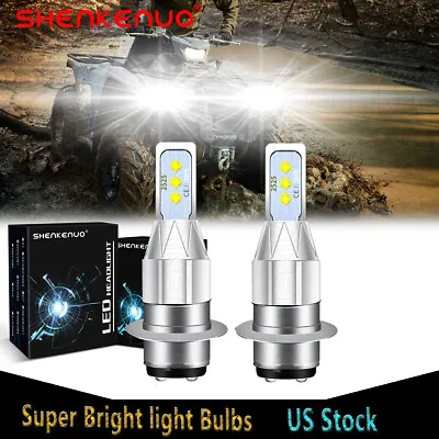 2X Super Bright H6M LED Headlight For Yamaha Kodiak 450: 2003-2020 12volt Bulbs • $15.39