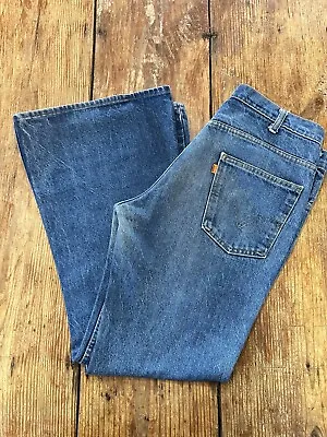 VTG Men's Levi's 684 Jeans BIG BELLS Bell Bottoms Dark Wash 36 X 32 • $225