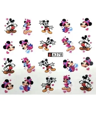 Mickey Mouse And Minnie Mouse Nail Art (water Decals)  Mickey Mouse Nail Wraps! • $2.99