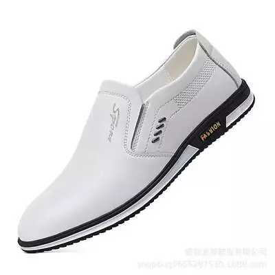Leather Shoes Men's Lazy Shoes 2023 Spring Summer New Men Breathable Outdoor Cas • $19.99