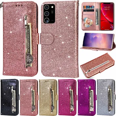 For Samsung A54 A34 A14 A23 A13 A53 A33 S22 S23 Glitter Wallet Flip Cover Case • $15.88