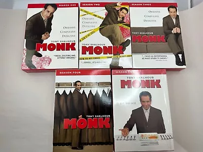  Monk  TV Series DVD Set Seasons 1~2~3~4~5 Lot Tony Shalhoub Very Nice • $27.95