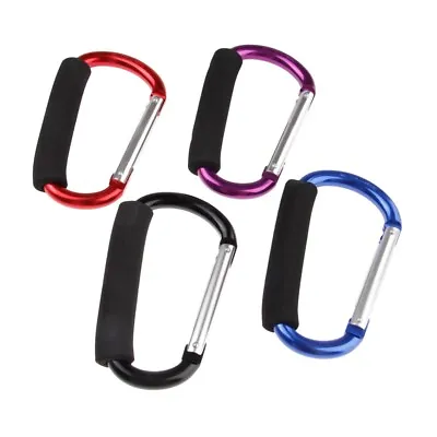 £3.69 • Buy 5.5  Aluminum D Ring Carabiners Clip Large D Shape Buckle For Camping Hiking Etc