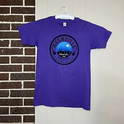 Music City Nashville Tennessee Men's T Shirt S Small Purple • $9.99