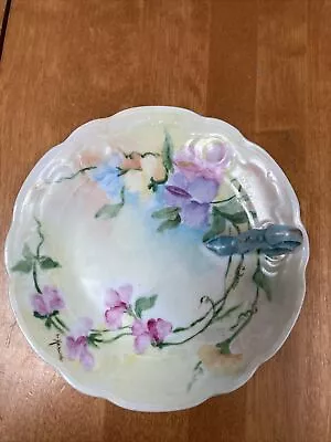 M.Z.Austria Plate Handpainted Plate W/ Finger Holder Or Handle Signed On Front • $15