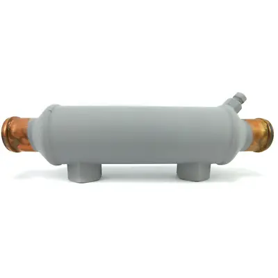 Seakamp SK 25144 Marine Oil Cooler 2x5  Body 1/2  NPT 1-1/4  Hose Copper 8  OAL • $134.85