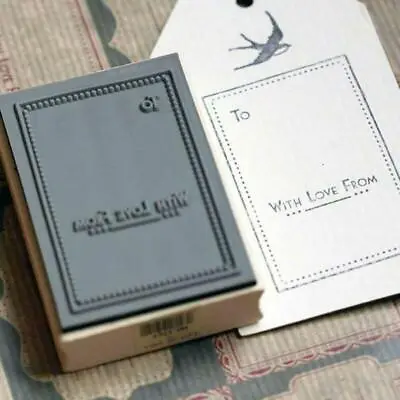 Rubber Stamp - To ... With Love From Stamp - Wooden Rubber Craft Stamp • £3.95