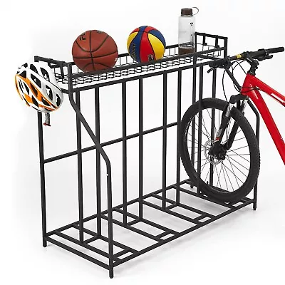 4 Bike Stand Rack Indoor Bike Storage Bicycle Rack For Garage - Metal Stabi... • $206.75