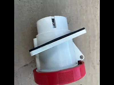 £16 • Buy 63A 3P+N+E 415V Angled Panel Mounted Socket IP67