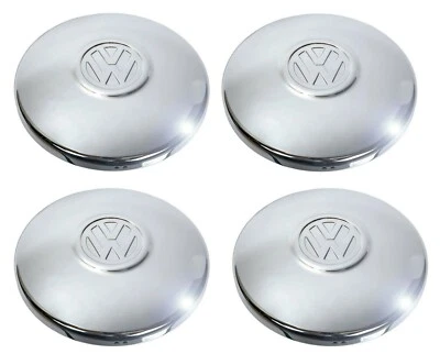 Set Of 4 Chrome Hubcaps LATE VW Beetle 1968-1979 Bus 1971-79 Ghia Type-3 Vanagon • $94.95