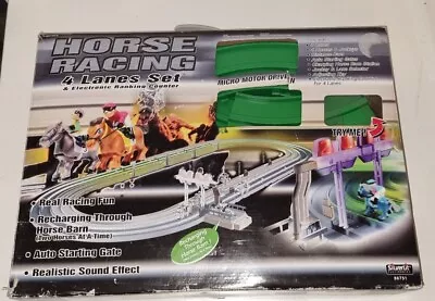 £20 • Buy SILVERLIT HORSE RACING 4 LANES SET  SPARES OR REPAIRS Electronics Work Boxed