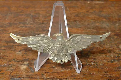 Vintage Antique Brass Bald Eagle Embossed Emblem Advertising Logo 3.5” • $29.95