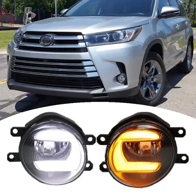 Fit Toyota Corolla Highlander Camry Front Bumper LED Fog Lights Lamps W/wiring • $63.99