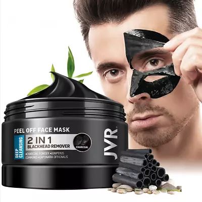 JVR Peel Off Face Mask Blackhead Remover Mask For Men Charcoal Peel Off Black • $23.32