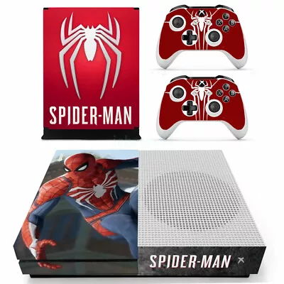 Spiderman Vinyl Cover Skin Sticker For Xbox One S (Slim) Controller Decor HOT AU • $21.89