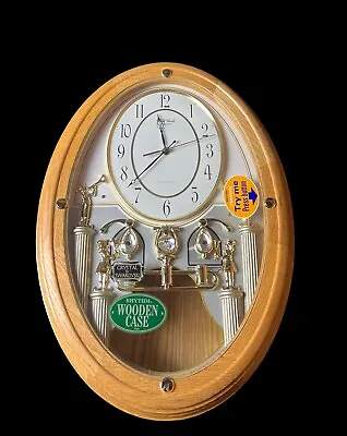 Small World Solid Oak Musical Motion Clock - Musical Motion Clock 15 Melodies • $199.99