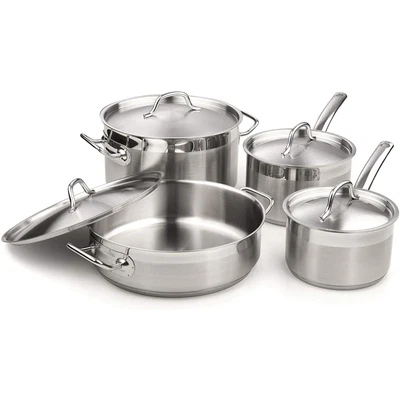 $140 • Buy Cooks Standard Professional Stainless Steel Cookware Set 8PC, 8 PC, Silver
