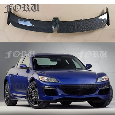 Carbon Fiber Pattern Black Rear Spoiler Lip Trunk Wing Fits For MAZDA RX8 RX-8 • $239.50