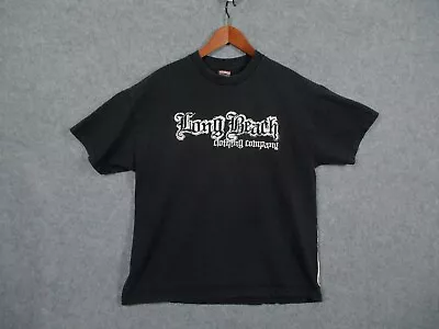 VTG Long Beach Clothing Shirt Mens Extra Large Black White 40oz Short Sleeve Y2k • $24.50