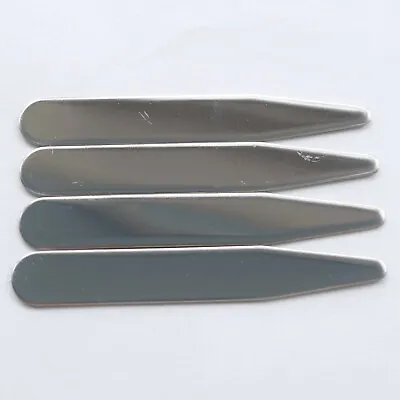 Collar Stays Stiffeners In Stainless Steel FACTORY SECONDS Bones 65mm X 9mm • £4.99