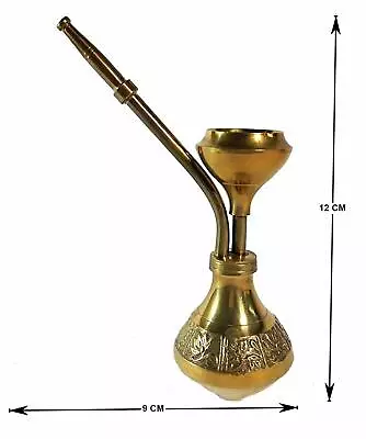 Indian Handmade Brass Miniature Vintage Smoking Hookah Home Decoration • $52.60