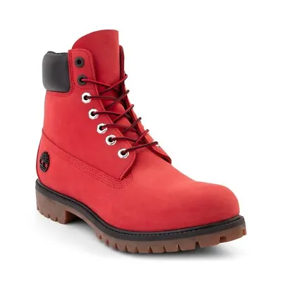 Mens Timberland 6  Premium Boot - Red • $125.99