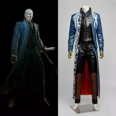 New Devil May Cry Vergil Dante Cosplay Costume Neutral Outfit Custom Made • $139.98