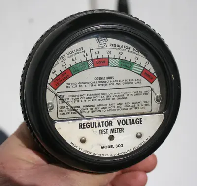 Heyer Industries Vintage Battery & Regulator Voltage Test Meter Gauge • $19