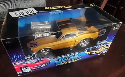 Muscle Machines Gold '66 Ford Mustang Fastback Too Hot Series 1:18 Scale Mint! • $64.99