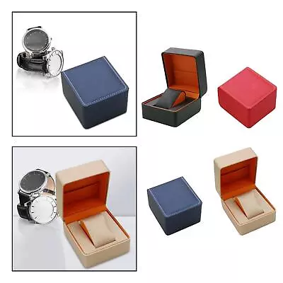 Single Watch Jewelry Box PU Leather For Men Luxury Wristwatch Display Case For • £7.79