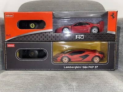 1:24 Scale Model Remote-Controlled RC Ferrari F40 & Lamborghini Sián FKP 37 Cars • $49.99