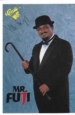 Mr. Fuji Autographed 1990 Classic WWF Trading Card • $20