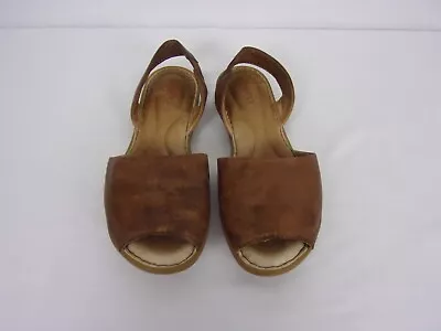 Born   Open Toe Slingback Sandal  SIZE:7.M   BROWN • $5.58