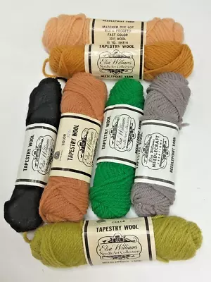 Elsa Williams Needlepoint Yarn 100% Wool 40 Yard Skeins Lot Of 7 • $14.99