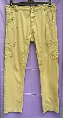 £7 • Buy 55 SOUL LIGHT BUFF COTTON SLIMFIT TROUSERS.  WAIST: 36ins 
