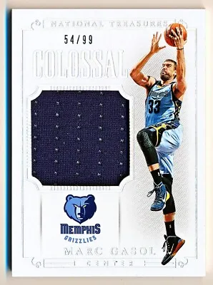 2014-15 National Treasures Marc Gasol Colossal Jersey #17 (54/99) • $7.49