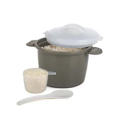 6 Cup Microwave Rice Cooker Pasta Cooker Set 4 Piece Plastic Set (1.4 L) • $11.28