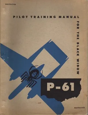 1945 Aaf Northrop P-61 Black Widow Pilot Training Flight Manual Handbook-cd • $29.99