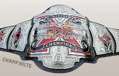 New TNA X-DIVISION Championship Wrestling Leather Belt Zinc Plated 4mm • $292