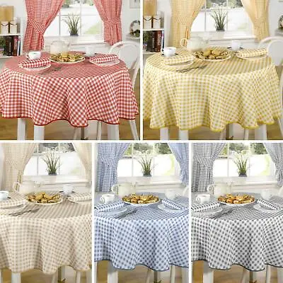 Gingham Table Cloths Molly Checked Easy Care Dining Kitchen Table Linen Napkins • £9