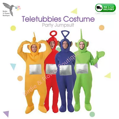 Teletubbies Adult Jumpsuit Party Fancy Dress Up Unisex Outfit Halloween Costume • $39.99