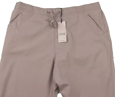 M&S Womens Marks And Spencer Classic Beige Trousers Size 22 20 18 • £13.99