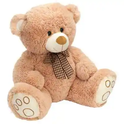 £19.99 • Buy Sitting 43cm Teddy Bear Plush Soft Toy Cuddle Children's Snuggle Cute Beige Bow