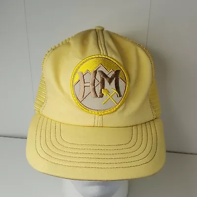 VTG H & M Gold Mine Patch Snapback Hat Baseball Cap Mining California Foam USA • $23.99