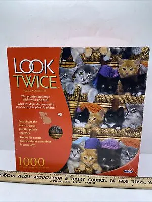 New MEGA 1000 Piece Puzzle Look Twice Kittens Complete GA31 • $11.10