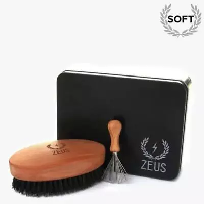 Zeus Oval Military Brush With Bristle Cleaner - 100% Boar Bristle - Soft • $44.99