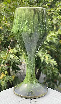 Vintage Haeger Mid-Century Modern Green Drip Glazed Planter Goblet Vase • $25.50