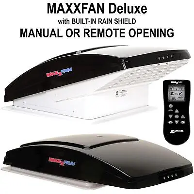 Maxxfan Smoke Deluxe Maxxair 12v Motorhome Camper Rooflight + Remote Control Fan • $410.80